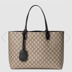 Reversible GG type, black medium tote